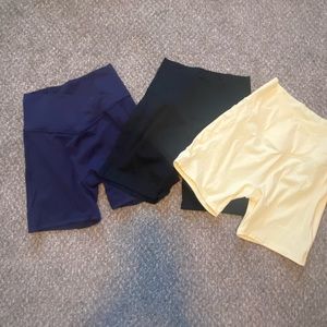 SET OF 3 Halara biker shirt with pocket and crossover waist